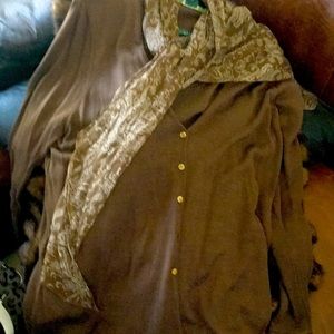 Ralph Lauren 100% Silk Cardigan and Shell